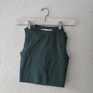 Dark Green Sleeveless Top